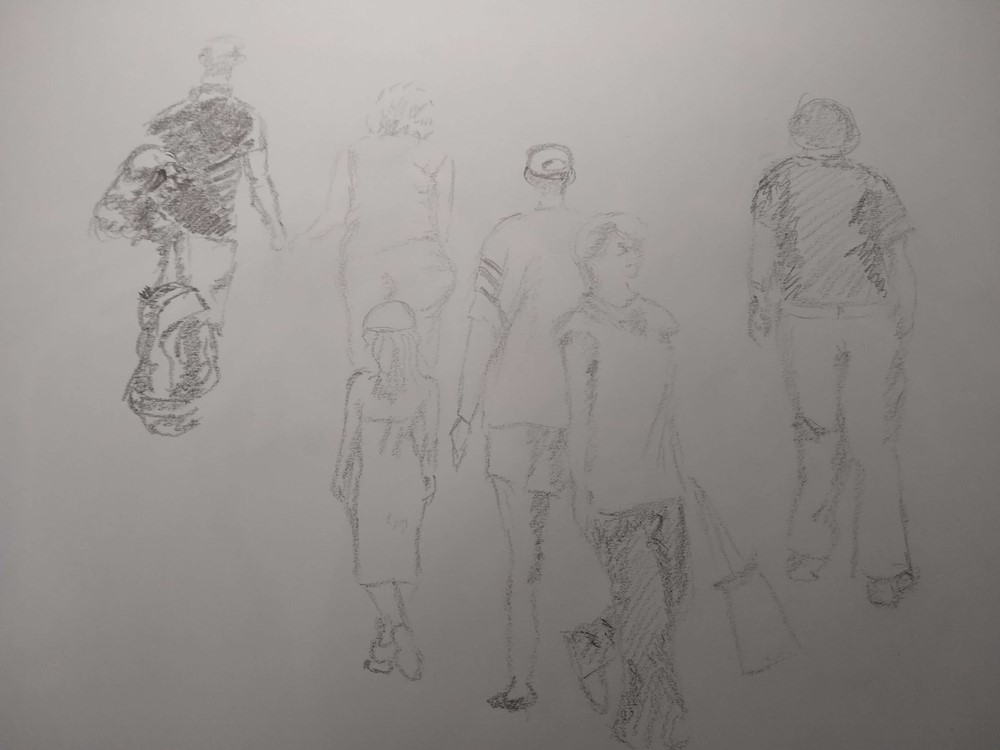 Example of learner work from a sketching and drawing course