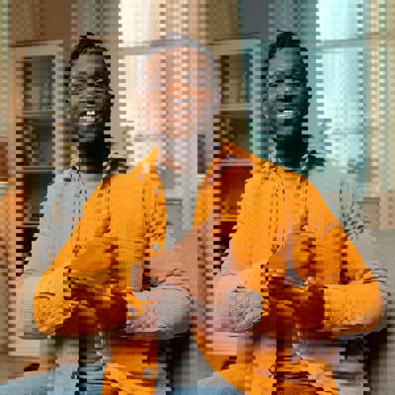 Person communicating in sign language