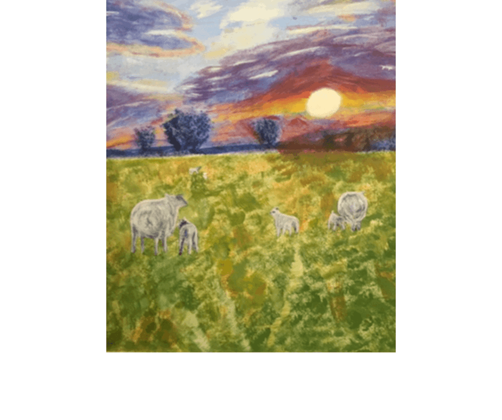Painting of sheep 