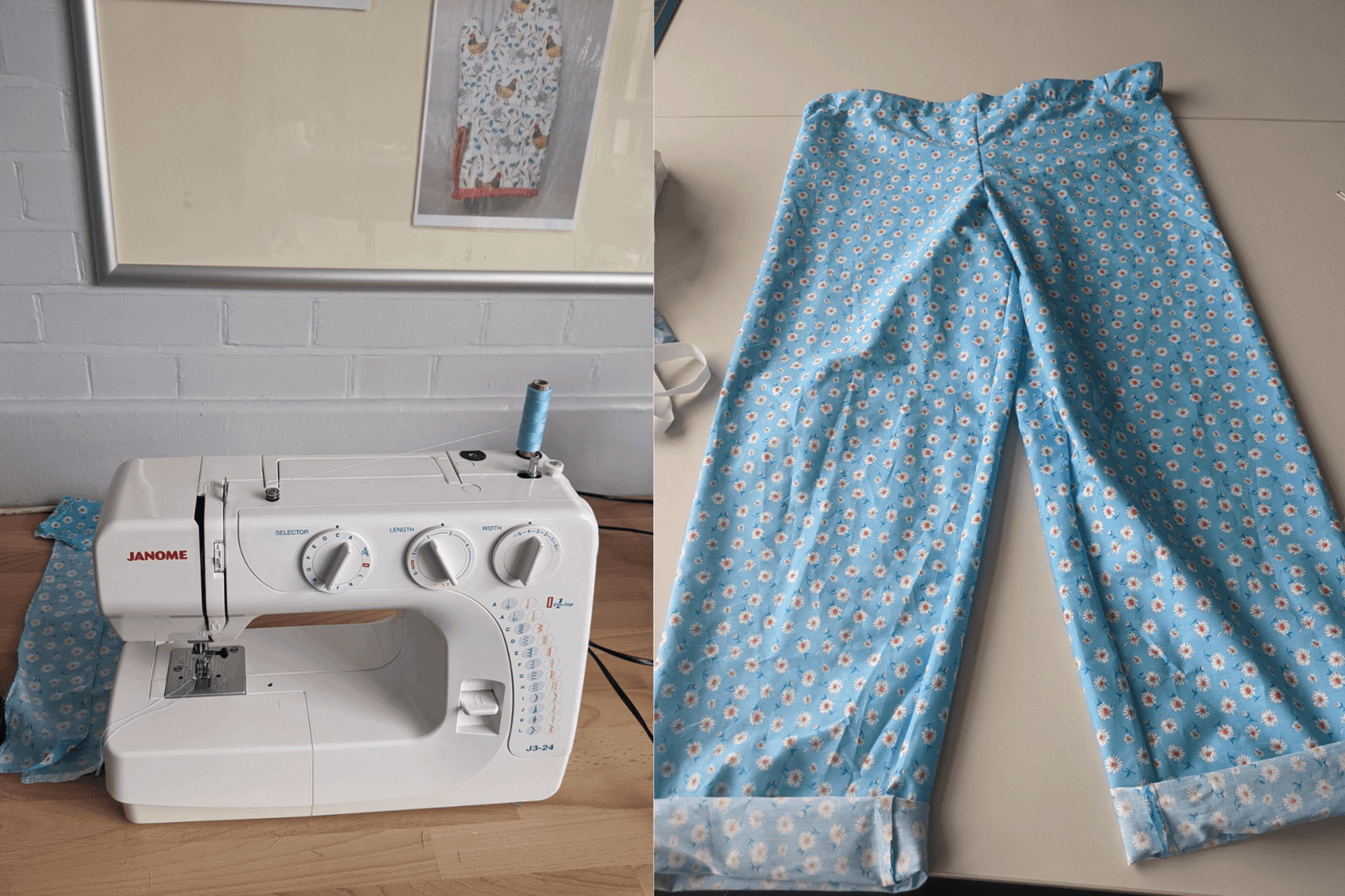Sewing pyjamas