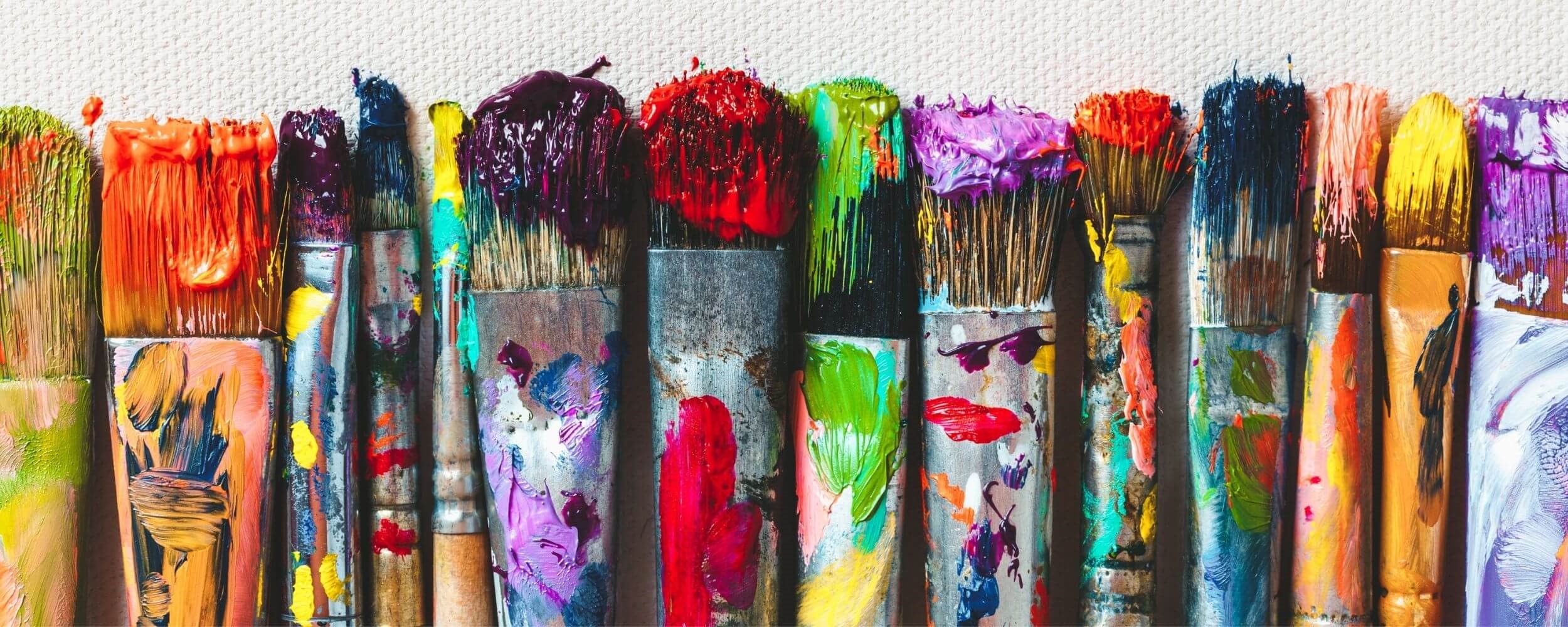 Multicoloured paintbrushes