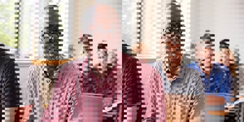 Adults in a classroom