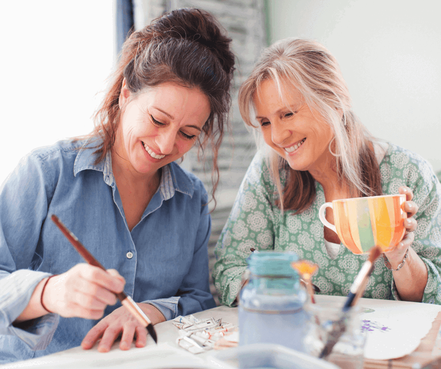 Two ladies painting