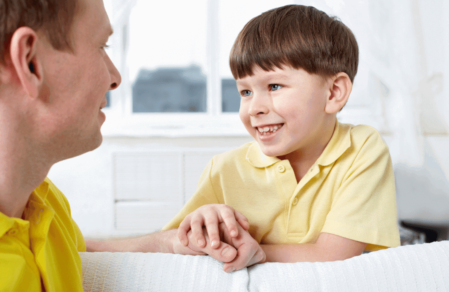 Parent and child talking