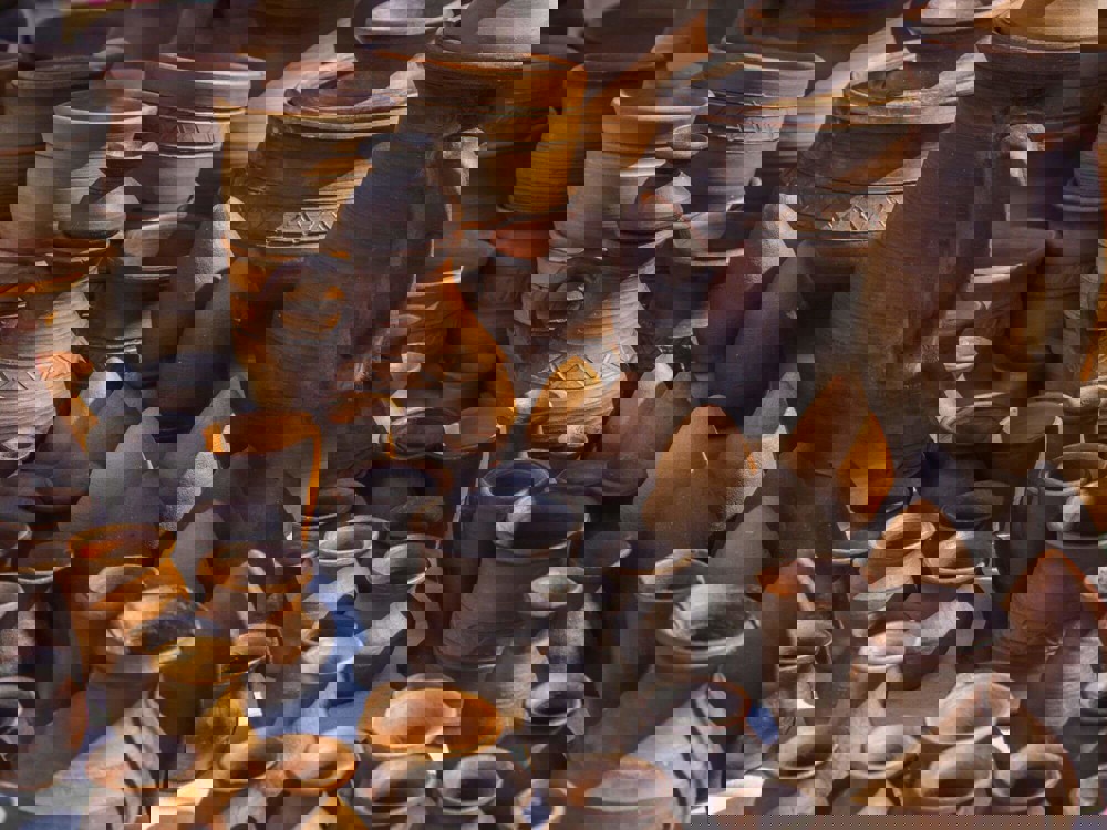 A collection of pottery