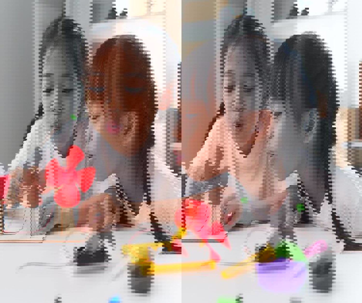 Children conducting science experiments