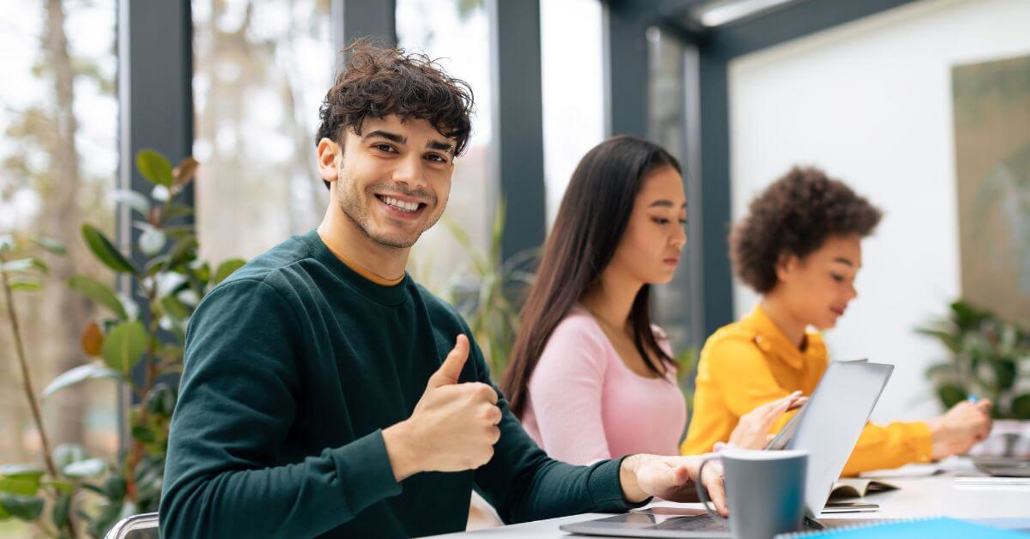 Young person smiling
