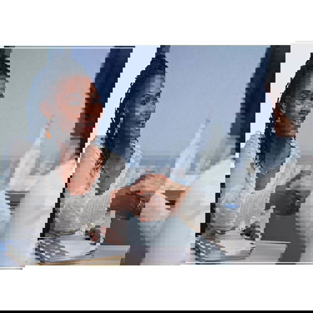 Two people shaking hands