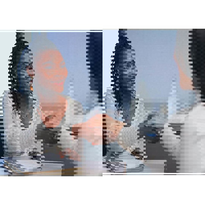 Two people shaking hands