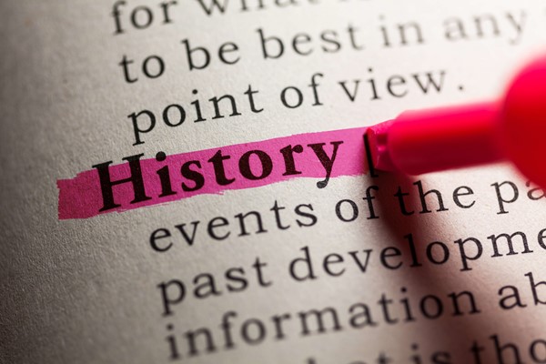 Highlighting the word History in document
